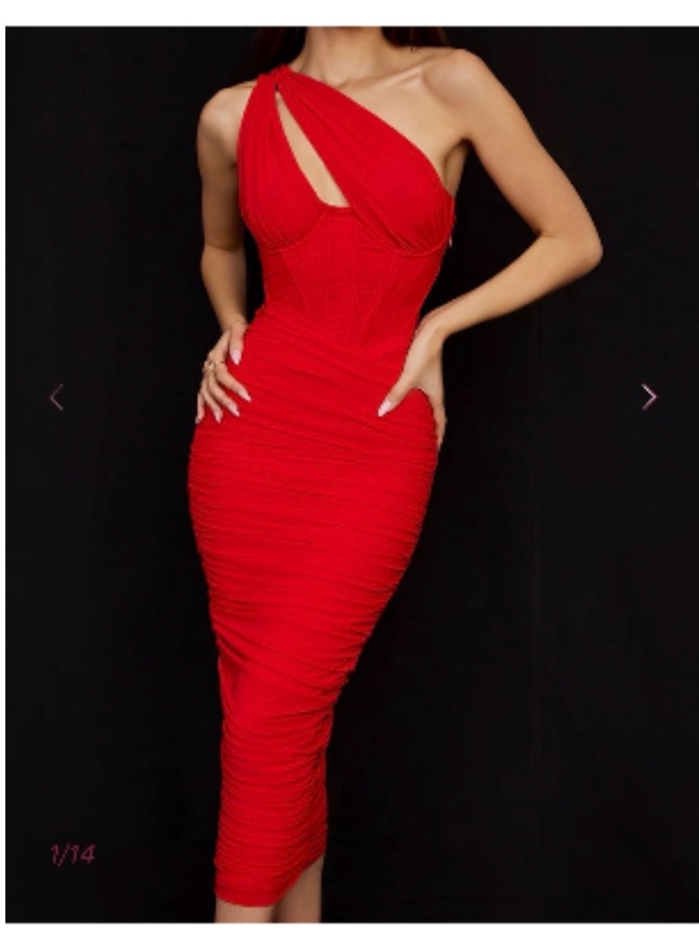 House of CB Red Valentina Scarlet. Medium, w/ Bigger cups